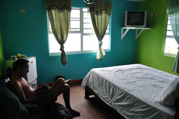 O quarto do nosso hotel em Providencia, ilha colombiana no Caribe